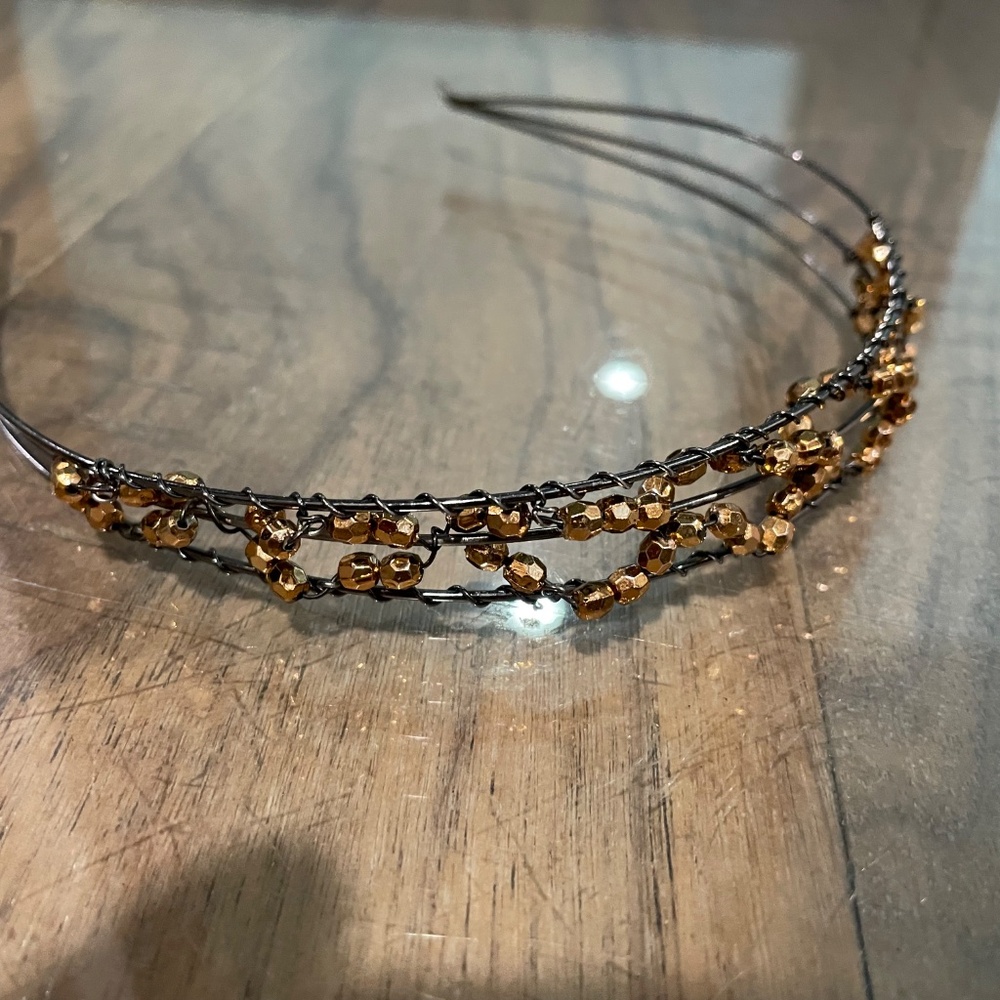 New Beaded Metal Headband